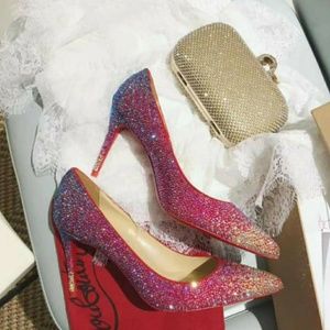 Shoes and clutch purse